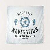 Windsail Navigations-Plakat Wandteppich (Vorderseite (Horizontal))
