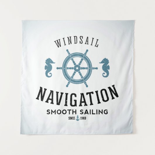 Windsail Navigations-Plakat Wandteppich (Vorderseite (Horizontal))