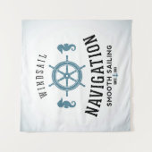 Windsail Navigations-Plakat Wandteppich (Vorderseite)