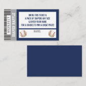 Windschutzkarte, Sport, Baseball Babydusche Begleitkarte (Vorne/Hinten)