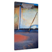 Windschutzscheibe eines alten rostigen Lastwagens Klemmbrett (Rechts)