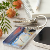 Windschutzscheibe eines alten rostigen Lastwagens Schlüsselanhänger (Vorderseite rechts)