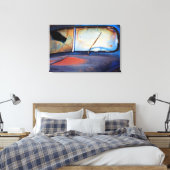 Windschutzscheibe eines alten rostigen LKW Leinwanddruck (Insitu (Schlafzimmer))