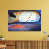 Windschutzscheibe eines alten rostigen LKW Leinwanddruck (Insitu (Wohnzimmer))