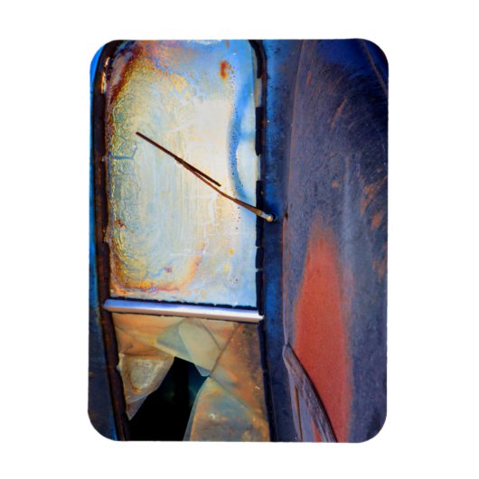 Windschutzscheibe eines alten rostigen LKW Magnet (Vertikal)