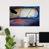 Windschutzscheibe eines alten rostigen LKW Poster (Heimbüro)