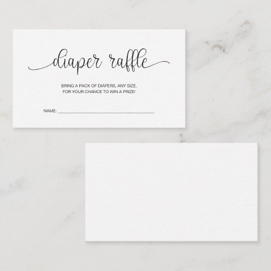 Windschutzscheibe für Babydusche, handgeschriebene Begleitkarte (Vorne/Hinten)