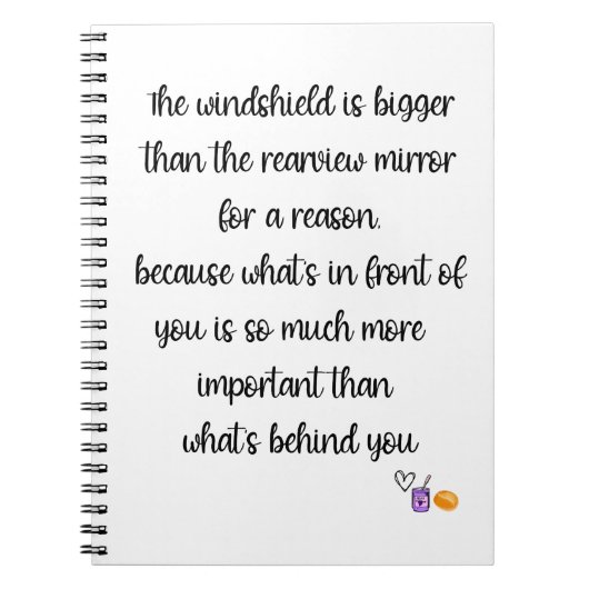 Windschutzscheibe ist größer als die Rückseite - J Notizblock (Vorderseite)