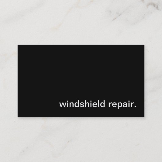 Windschutzscheiben-Reparatur-Visitenkarte Visitenkarte (Vorderseite)