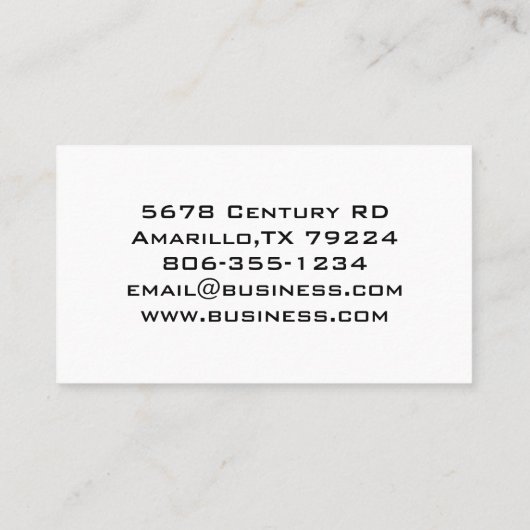 Windschutzscheiben-Reparatur-Visitenkarte Visitenkarte (Rückseite)