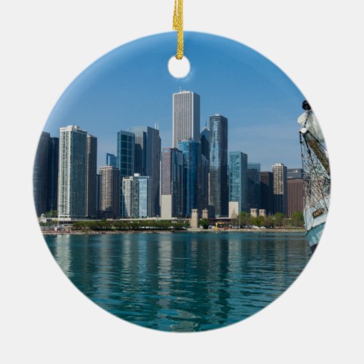 Windsegeln Keramik Ornament (Hinten)