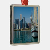 Windsegeln Silbernes Ornament (Rechts)