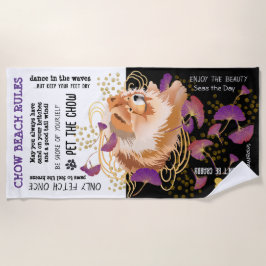 WINDSONG CHOW BEACH RULES Strandhandtuch