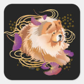 WINDSONG - eckige Aufkleber (Vorderseite)