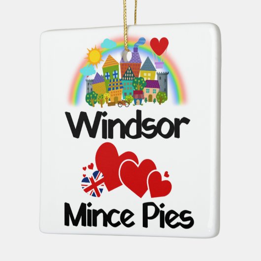 Windsor, Berkshire UK Lieben Mince Pies Keramikornament (Links)