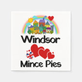 Windsor, Berkshire UK Lieben Mince Pies Serviette (Vorderseite)