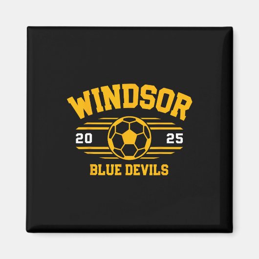 Windsor Blue Devils Fußballrechnung 2025 Magnet (Vorne)