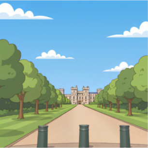 Windsor Castle Auffahrt Ansicht Aufkleber