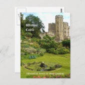 Windsor Castle - Edward III Tower & Moat Garden Postkarte (Vorne/Hinten)