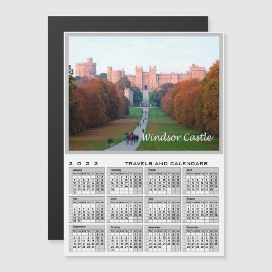 Windsor Castle - England - Magnetkarte (Vorne/Hinten)