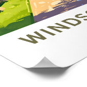 Windsor Castle England Travel Print Poster (Ecke)