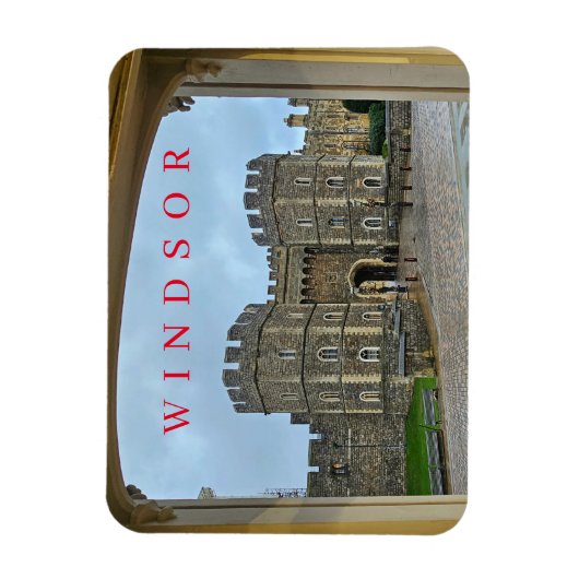 Windsor Castle gerahmte Aussicht Kühlschrankmagnet Magnet (Vertikal)