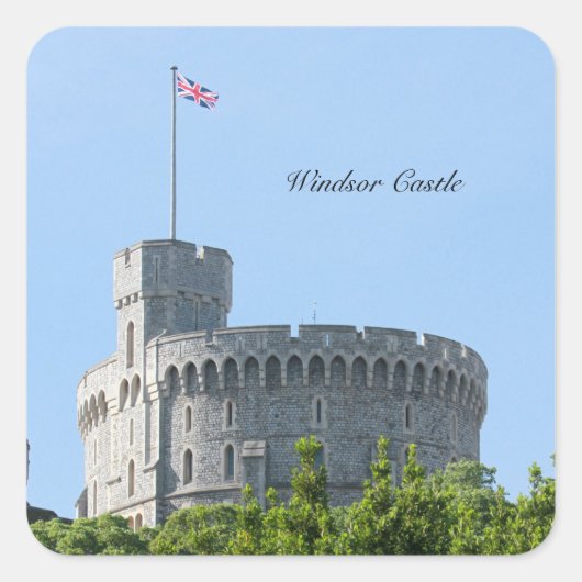 Windsor Castle Quadratischer Aufkleber (Vorderseite)