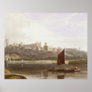 Windsor Castle vom Flussufer an der Themse Poster
