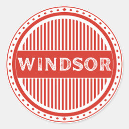 Windsor City Pride Emblem – Canadian Identity Runder Aufkleber