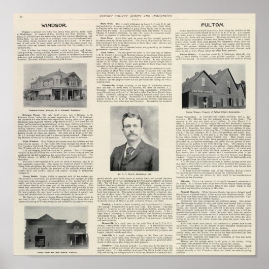 Windsor, Fulton, Kalifornien Poster (Vorne)