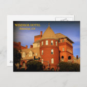 WINDSOR HOTEL, AMERICUS, GA POSTKARTE (Vorne/Hinten)