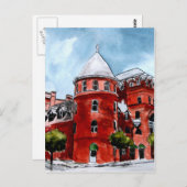 Windsor Hotel Americus Georgia Malkunst Postkarte (Vorne/Hinten)