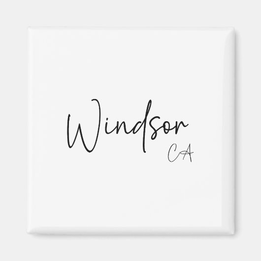 Windsor Kalifornien Ca Retro Magnet (Vorne)