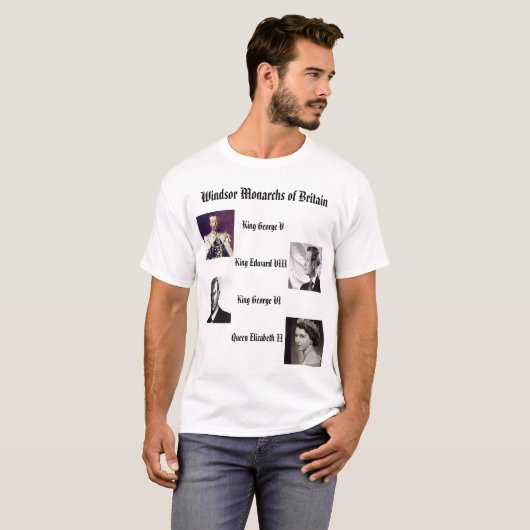 Windsor Monarchen von England T-Shirt (Vorne ganz)