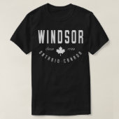 Windsor Ontario Canada Maple Leaf Kanadisches Gesc T-Shirt (Design vorne)