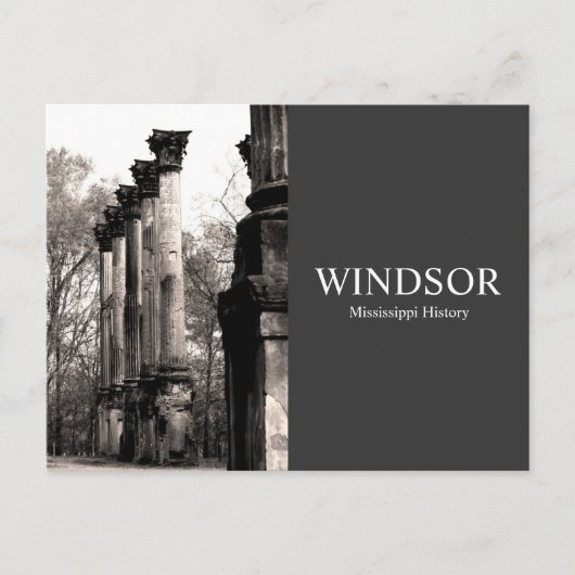 Windsor Ruins - Mississippi-Geschichte Postkarte (Vorderseite)