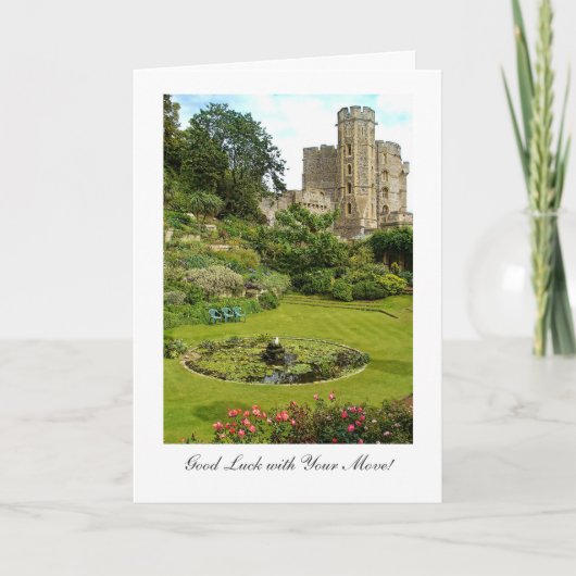 Windsor Schloss-Burggraben-Gärten - Glück mit Karte (Vorderseite)