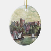 Windsor Schloss über der Themse Keramikornament (Rechts)