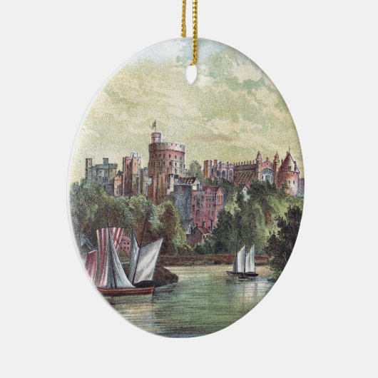 Windsor Schloss über der Themse Keramikornament (Rechts)