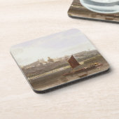 Windsor Schloss von der Fluss-Wiese auf der Themse Untersetzer (Linke Seite)