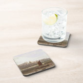 Windsor Schloss von der Fluss-Wiese auf der Themse Untersetzer (Rechte Seite)