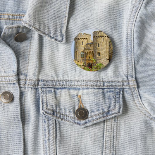 Windsor-Schloss zur Frühjahrszeit Button (Beispiel)