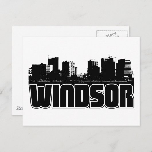 Windsor Skyline Postkarte (Vorne/Hinten)