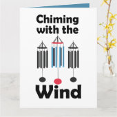 Windspiel-Design, das im Wind klingelt Karte (Gelbe Blume)