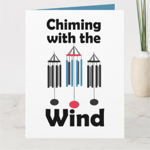 Windspiel-Design, das im Wind klingelt Karte