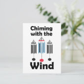Windspiel-Design, das im Wind klingelt Postkarte (Stehend Vorderseite)