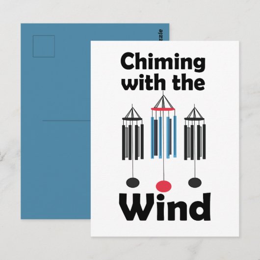 Windspiel-Design, das im Wind klingelt Postkarte (Vorne/Hinten)