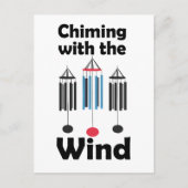 Windspiel-Design, das im Wind klingelt Postkarte (Vorderseite)