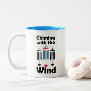Windspiele, die im Wind klingeln Zweifarbige Tasse