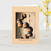 Windspiele noch Leben denken Sie an Ihre Angewohnh Karte (Gelbe Blume)